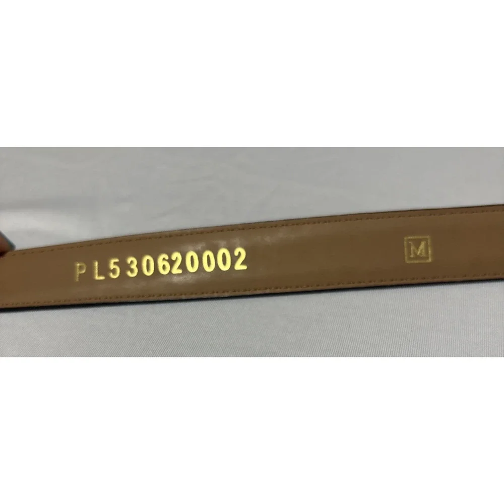 Women's Med Brown Bonded Leather Belt‎ Essential Basic Simple Everyday Neutral